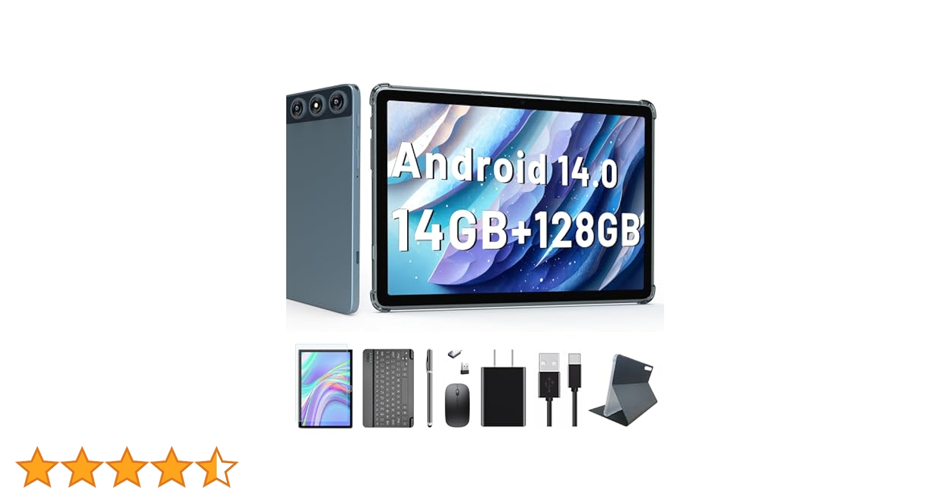 タブレット 10.1インチ Wi-Fi Android14 12GB+128GB Amazon.co.jp: 最新 2025 Android14 タブレット10インチ2in1